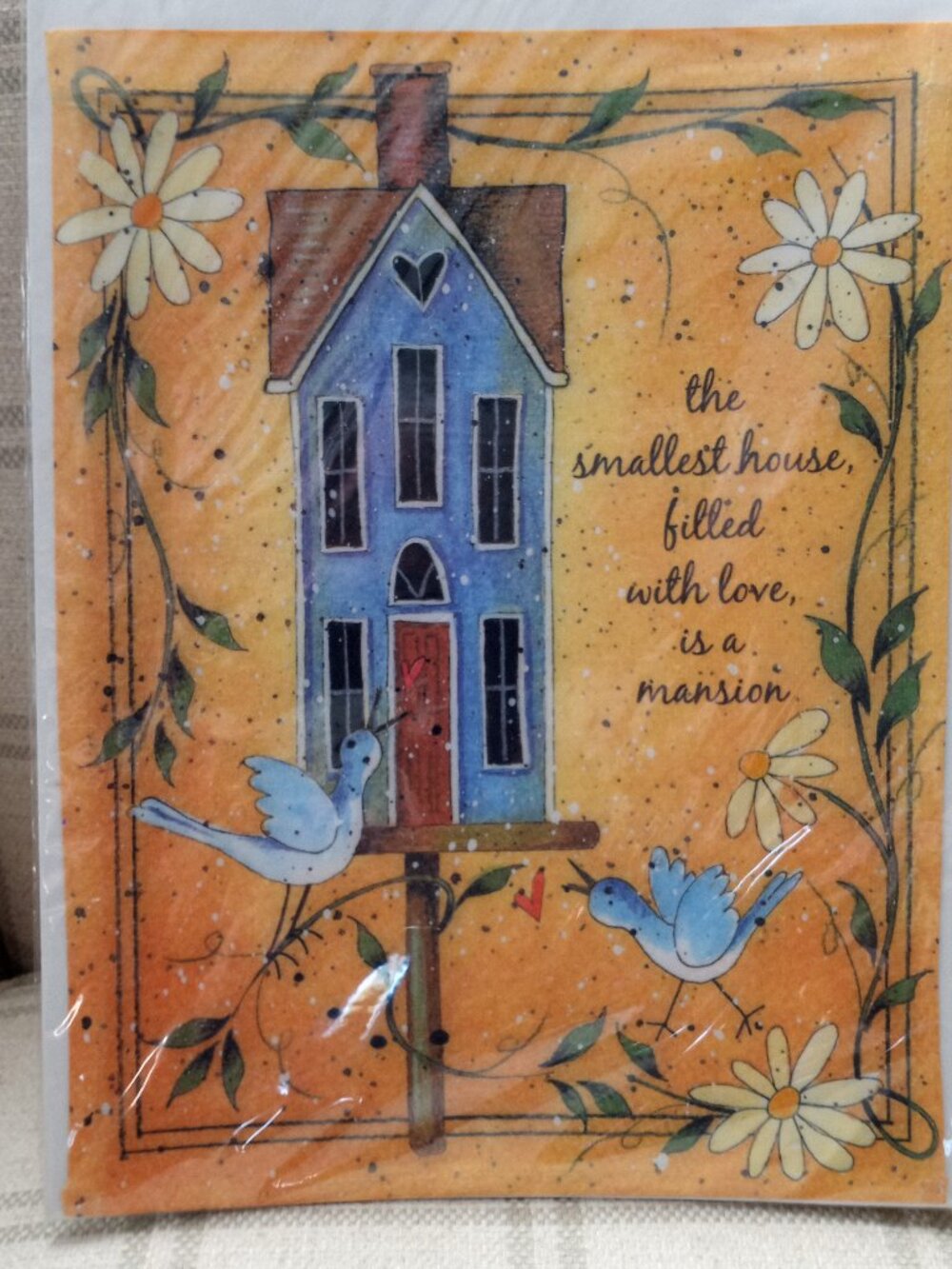Beth Yarbrough 'Smallest House' Small Garden Flag by 'Enesco' NWT